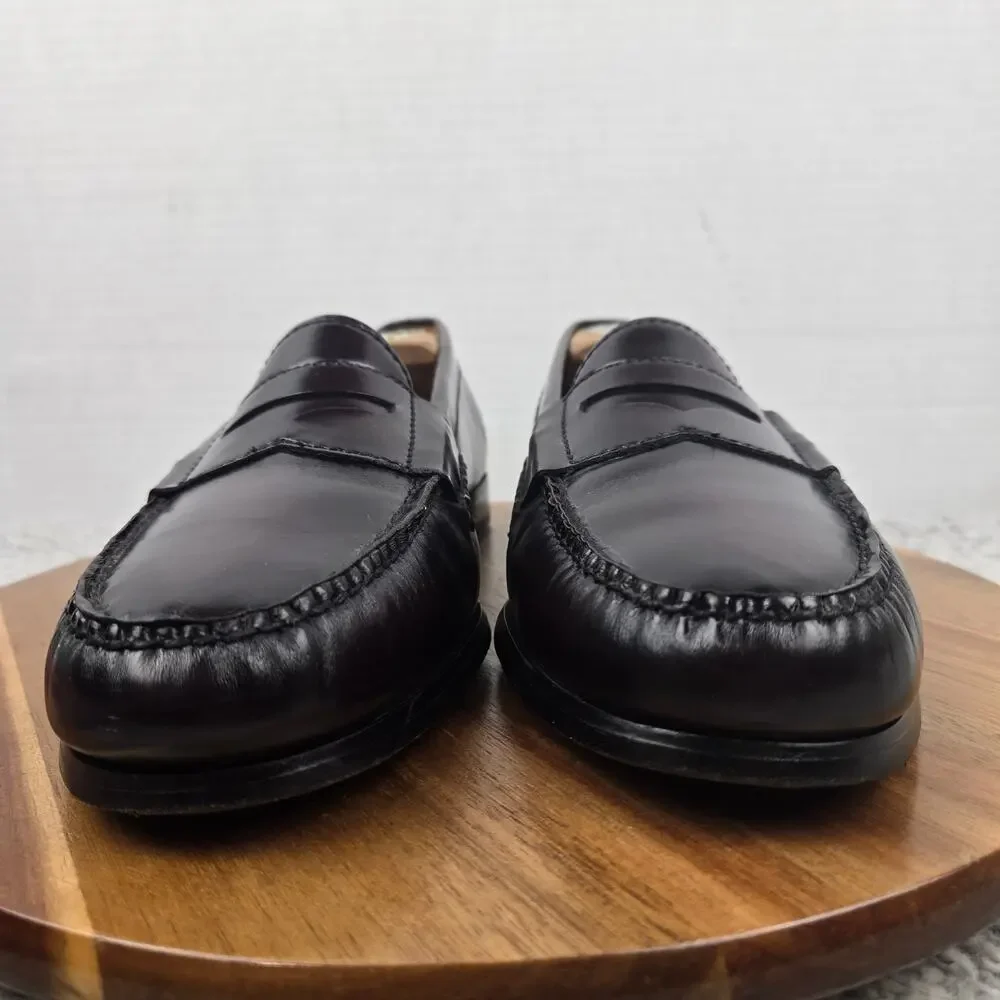 Cole Haan Mens 10D Pinch Dark Brown Leather Casual Lifestyle Daily Penny Loafer
